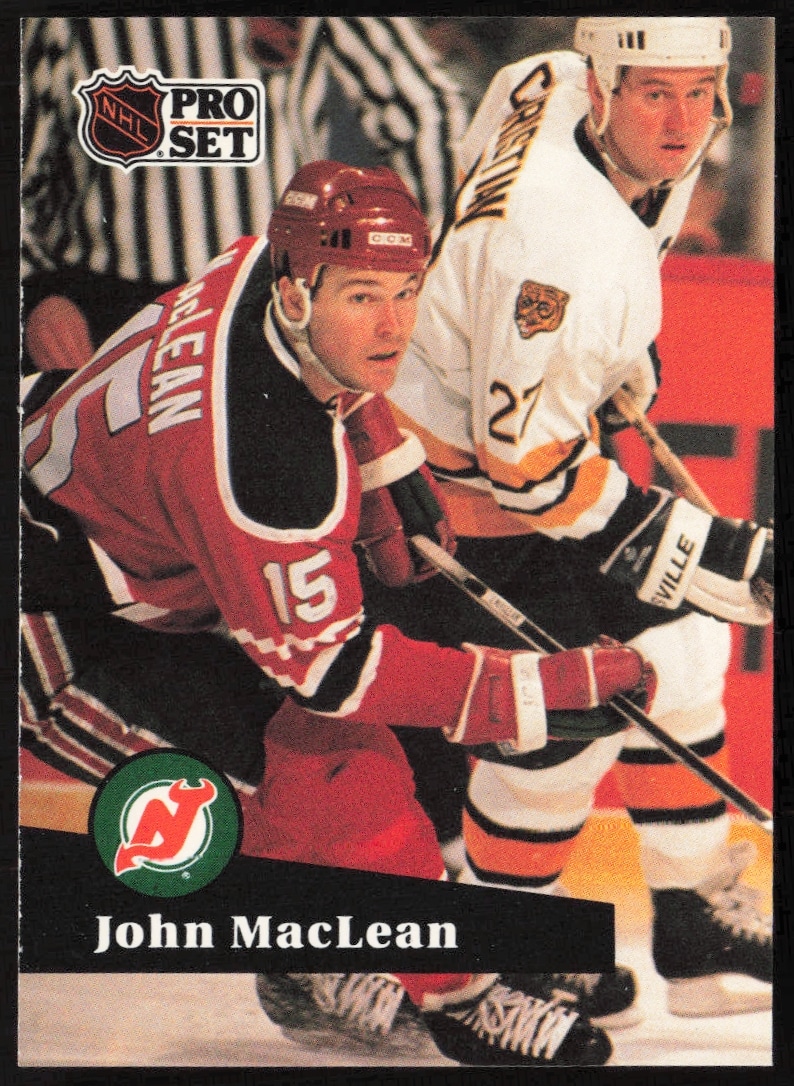 1991-92 Pro Set NHL John MacLean #136 (Front)