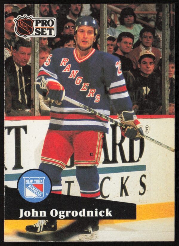 1991-92 Pro Set NHL John Ogrodnick #169 (Front)