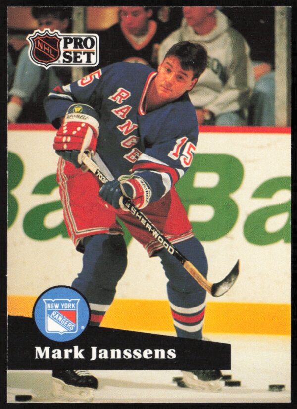 1991-92 Pro Set NHL Mark Janssens #158 (Front)