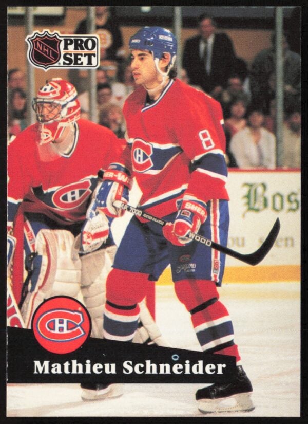 1991-92 Pro Set NHL Mathieu Schneider #119 (Front)