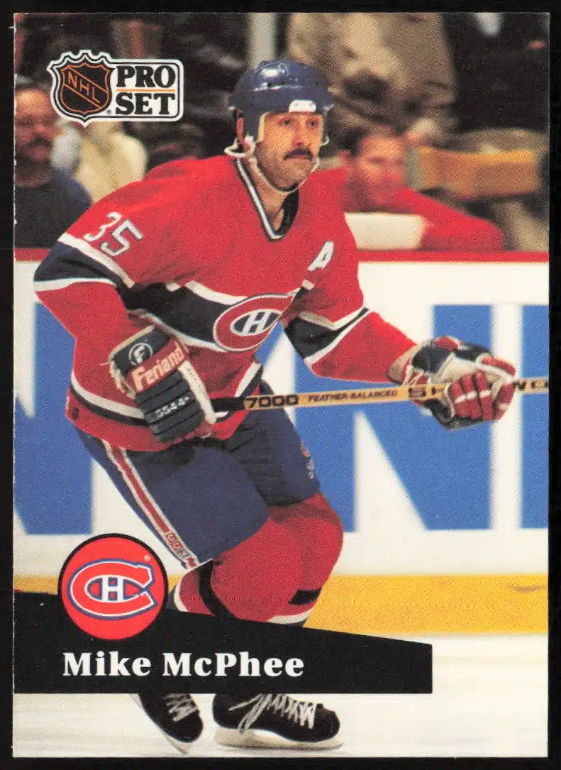 1991-92 Pro Set NHL Mike McPhee #129 (Front)