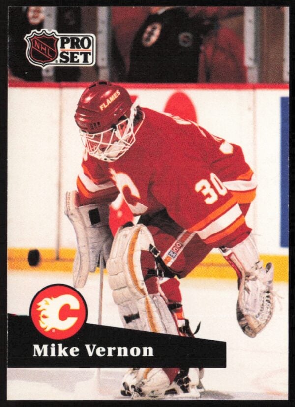 1991-92 Pro Set NHL Mike Vernon #35 (Front)