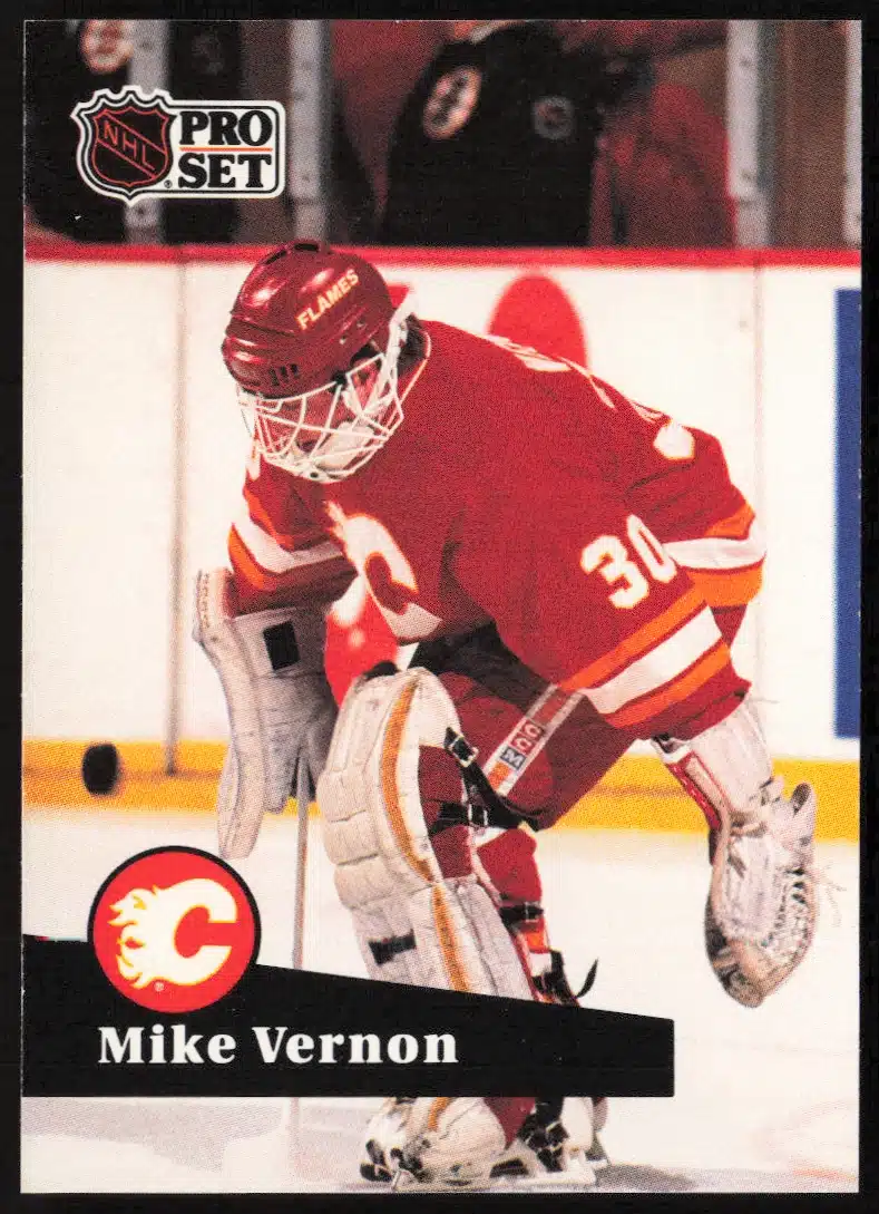 1991-92 Pro Set NHL Mike Vernon #35 (Front)