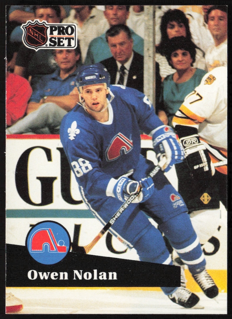 1991-92 Pro Set NHL Owen Nolan #196 (Front)