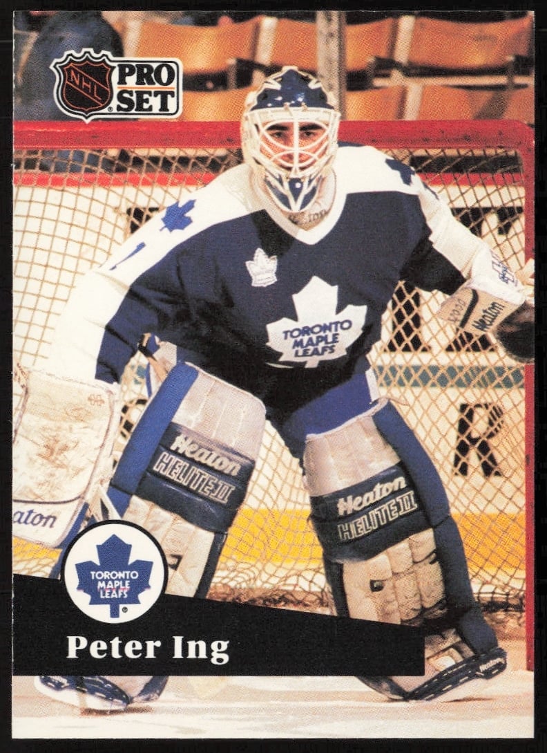 1991-92 Pro Set NHL Peter Ing #222 (Front)