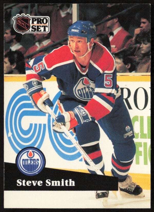 1991-92 Pro Set NHL Steve Smith #73 (Front)