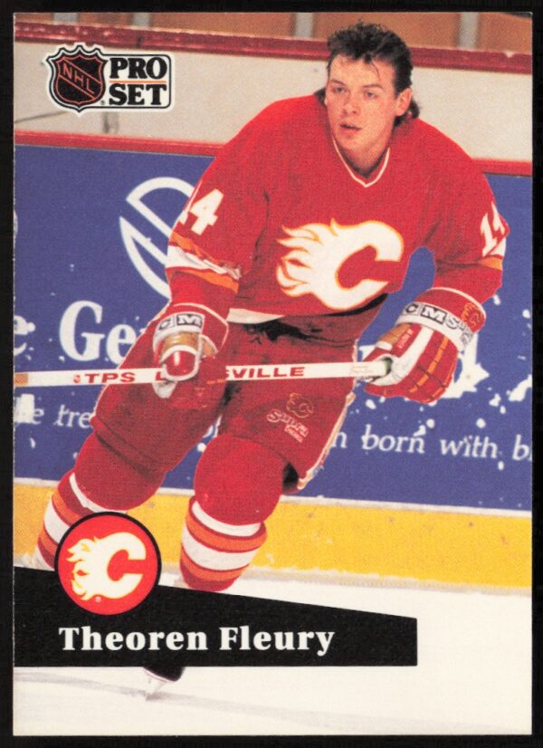 1991-92 Pro Set NHL Theoren Fleury #28 (Front)