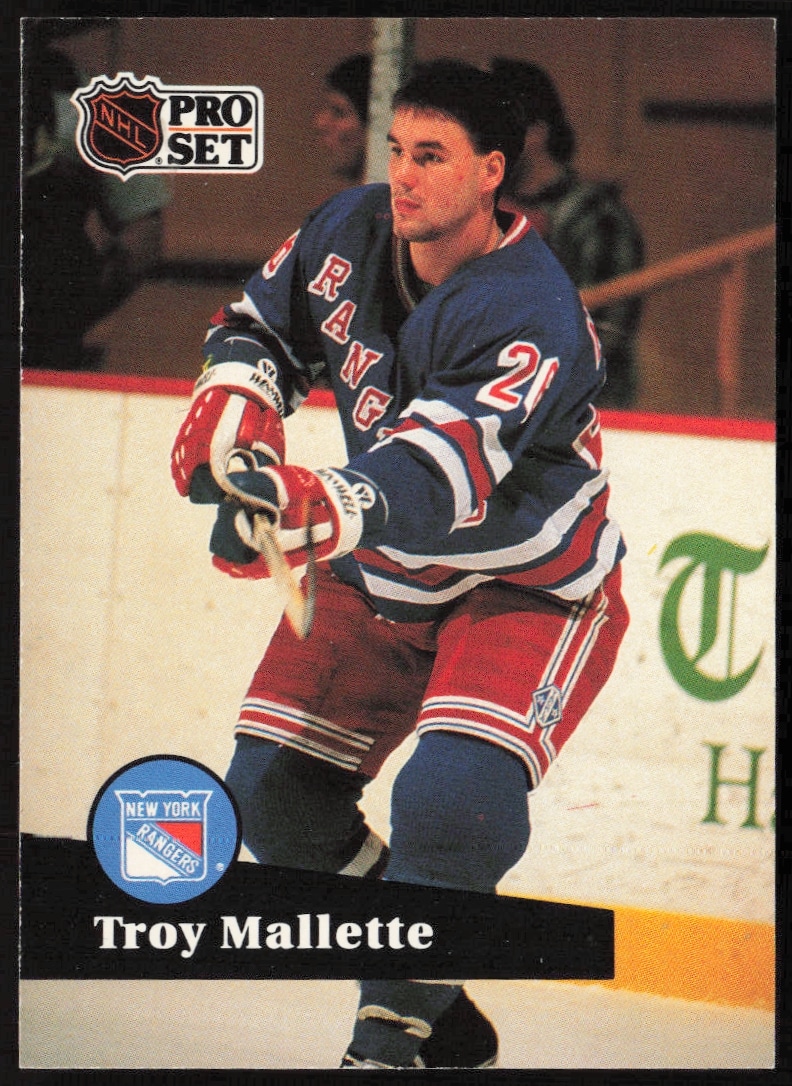 1991-92 Pro Set NHL Troy Mallette #157 (Front)