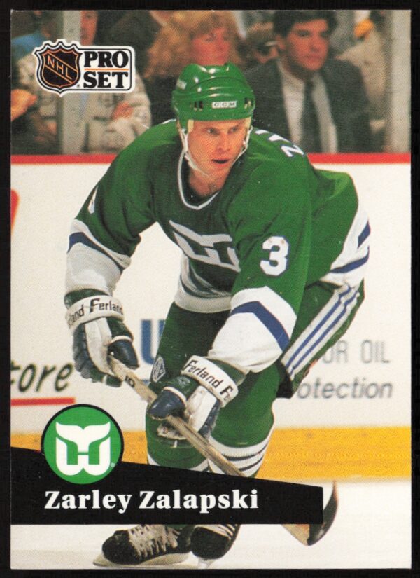 1991-92 Pro Set NHL Zarley Zalapski #91 (Front)