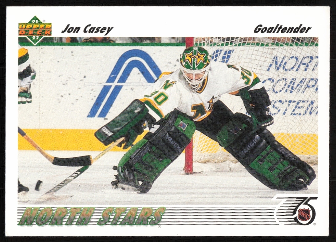 1991-92 Upper Deck Jon Casey #205 (Front)