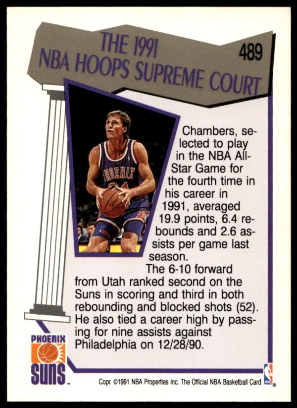 1991 Hoops Tom Chambers #489 (Back)