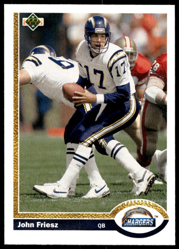 1991 Upper Deck John Friesz #555 (Front)