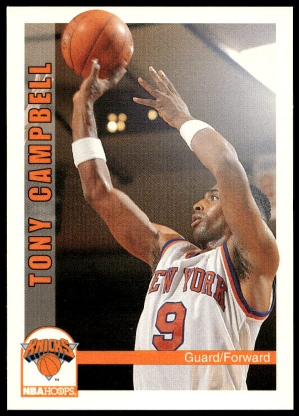 1992-93 NBA Hoops Tony Campbell #434 (Front)