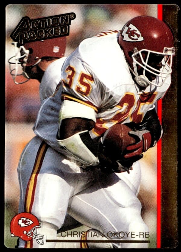 1992 Action Packed Christian Okoye #115 (Front)