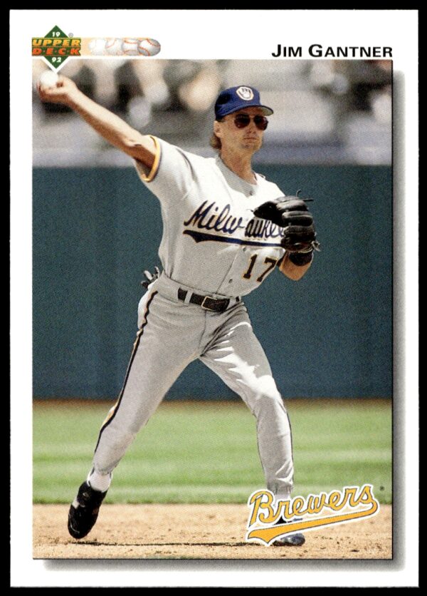 1992 Upper Deck Jim Gantner #360 (Front)