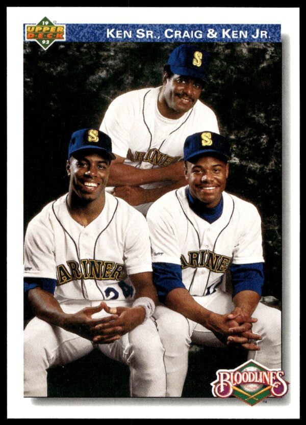 1992 Upper Deck Ken Griffey Sr. / Craig Griffey / Ken Griffey Jr. BL #85 (Front)