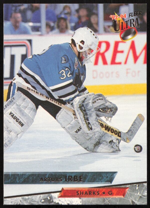 1993-94 Fleer Ultra Arturs Irbe #145 (Front)