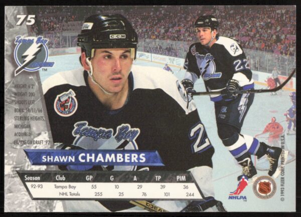 1993-94 Fleer Ultra Shawn Chambers #75 (Back)