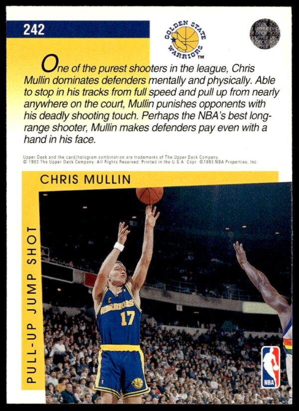 1993-94 Upper Deck Collector's Choice Chris Mullin #242 (Back)