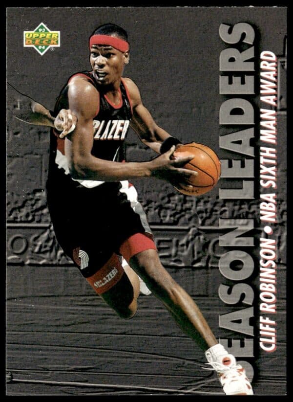 1993-94 Upper Deck Collector's Choice Cliff Robinson Season Leaders #175 (Front)