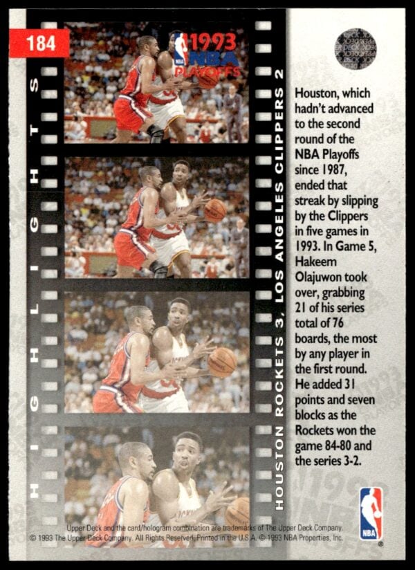 Clippers 2 NBA Playoffs Highlights #184 (Front)