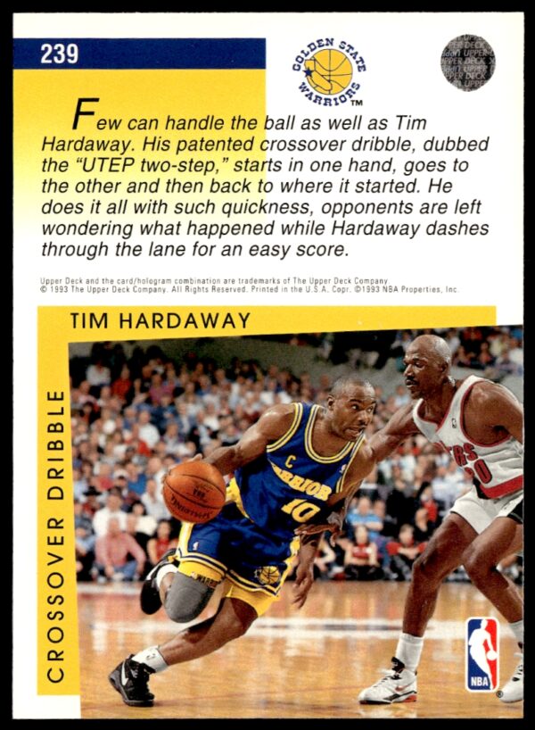 1993-94 Upper Deck Collector's Choice Tim Hardaway #239 (Back)