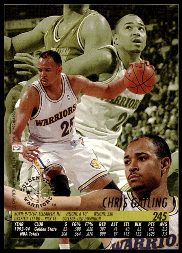 1994-95 Fleer Ultra Chris Gatling #245 (Back)