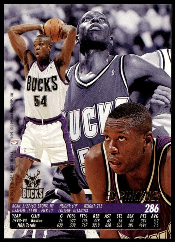 1994-95 Fleer Ultra Ed Pinckney #286 (Back)