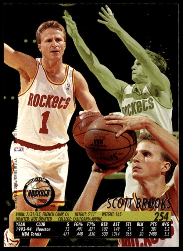 1994-95 Fleer Ultra Scott Brooks #254 (Back)