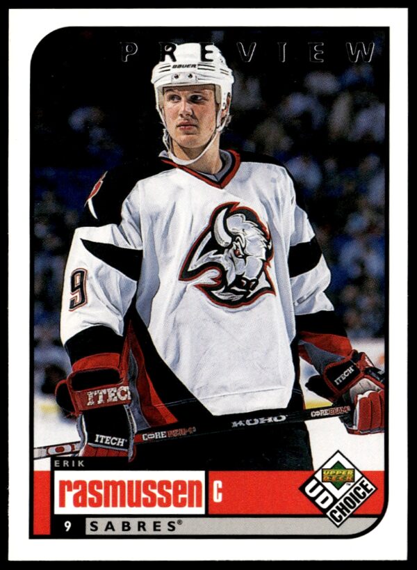 1998-99 Upper Deck UD Choice Preview Erik Rasmussen #25 (Front)