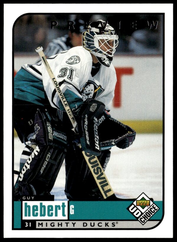 1998-99 Upper Deck UD Choice Preview Guy Hebert #1 (Front)