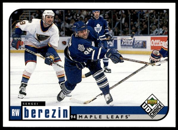 1998-99 Upper Deck UD Choice Preview Sergei Berezin #201 (Front)