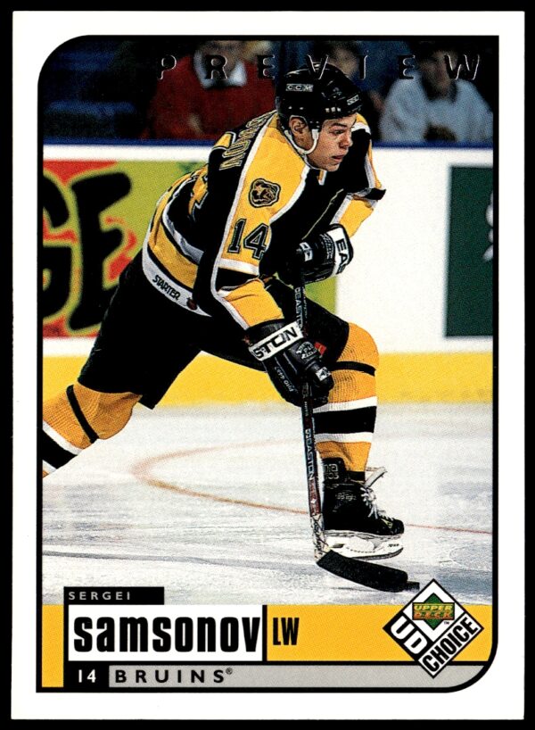 1998-99 Upper Deck UD Choice Preview Sergi Samsonov #13 (Front)