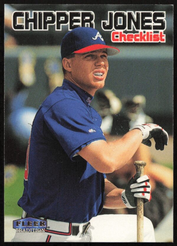 1999 Fleer Chipper Jones Checklist #592 (Front)