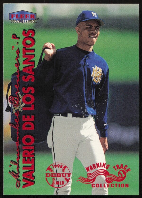 1999 Fleer Valerio De Los Santos Warning Track Collection #329W (Front)