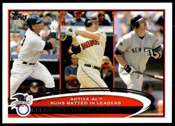 2012 Topps Alex Rodriguez / Jim Thome / Jason Giambi #324 (Front)