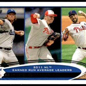 2012 Topps Clayton Kershaw / Roy Halladay / Cliff Lee #297 (Front)