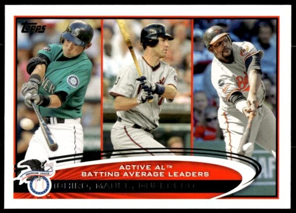 2012 Topps Ichiro Suzuki / Joe Mauer / Vladimir Guerrereo #119 (Front)