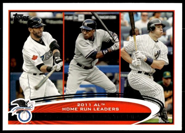 2012 Topps Jose Bautista / Curtis Granderson / Mark Teixeira #302 (Front)