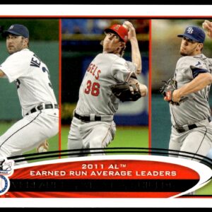 2012 Topps Justin Verlander / Jered Weaver / James Shields #52 (Front)