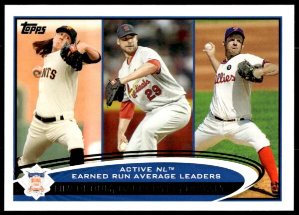 2012 Topps Tim Lincecum / Chris Carpenter / Roy Oswalt #92 (Front)