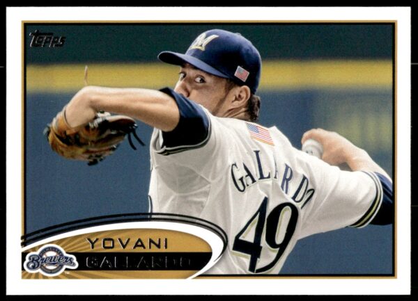 2012 Topps Yovani Gallardo #654 (Front)