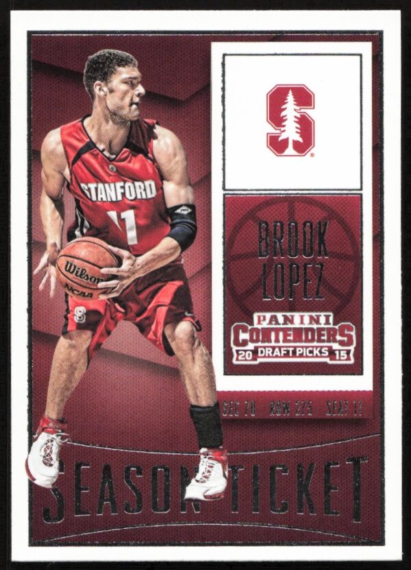 2015-16 Panini Contenders Draft Picks Brook Lopez #13 (Front)