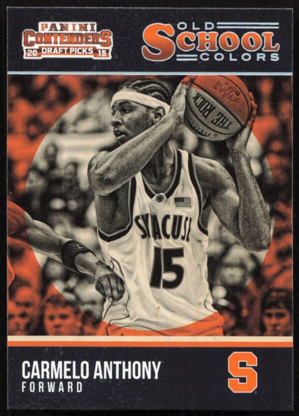 2015-16 Panini Contenders Draft Picks Carmelo Anthony Old School Colors #4 (Front)