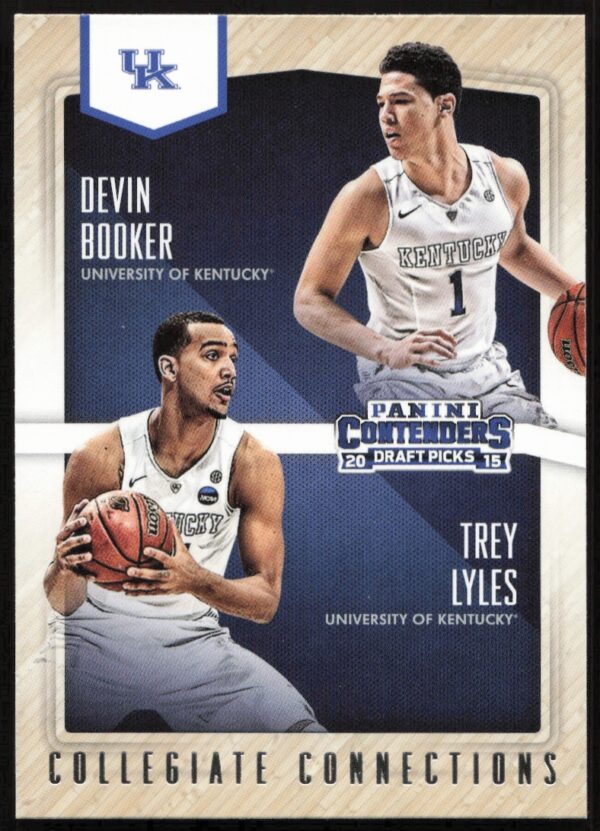 2015-16 Panini Contenders Draft Picks Devin Booker / Trey Lyles Collegiate Connections #11 (Front)
