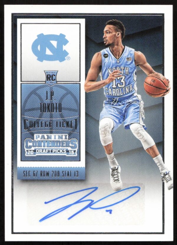 2015-16 Panini Contenders Draft Picks J.P. Tokoto #117 (Auto) (Front)