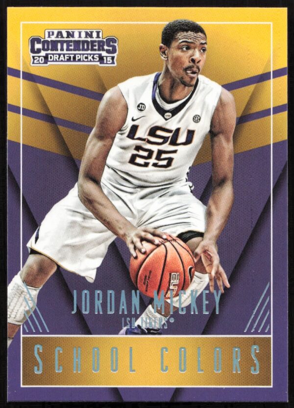 2015-16 Panini Contenders Draft Picks Jordan Mickey School Colors #20 (Front)