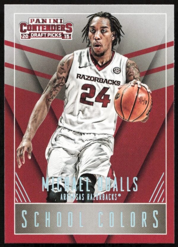 2015-16 Panini Contenders Draft Picks Michael Qualls School Colors #29 (Front)