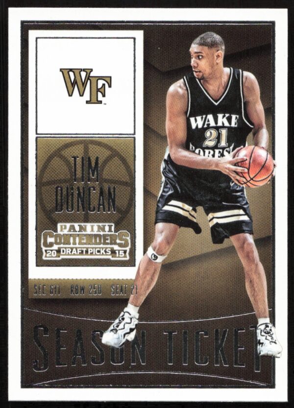 2015-16 Panini Contenders Draft Picks Tim Duncan #89 (Front)