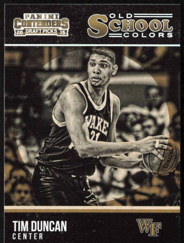 2015-16 Panini Contenders Draft Picks Tim Duncan Old School Colors #30 (Front)